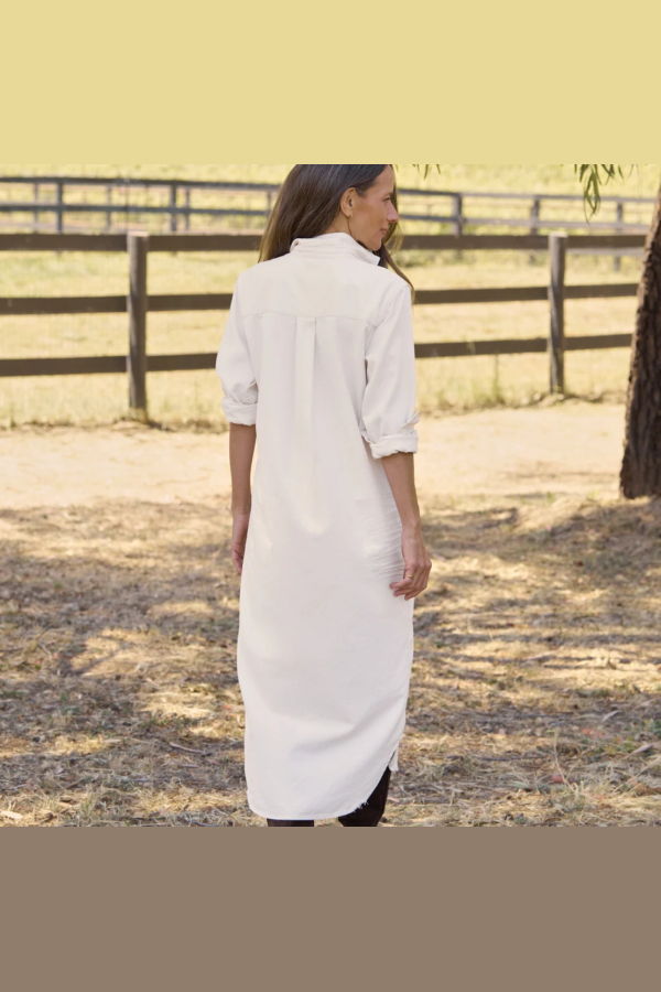 Frank & Eileen Rory Maxi Shirtdress - Vintage White