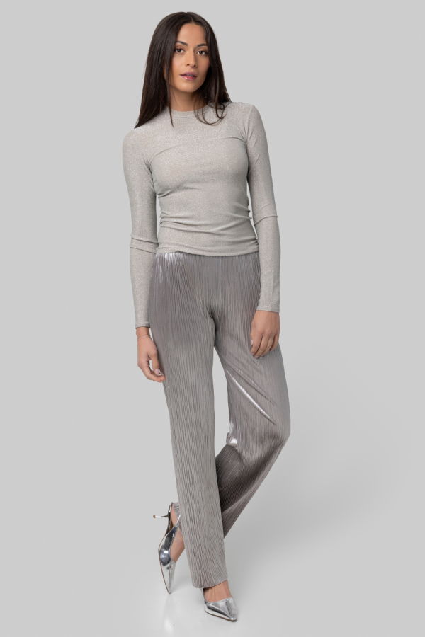 Forte Forte Silky Velvet Pleated Jersey Pant - Calcedonio