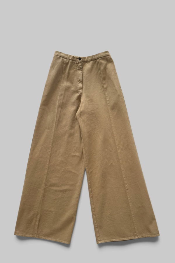 Forte Forte Fluid Cotton Twill Wide Leg Pants - Cumino