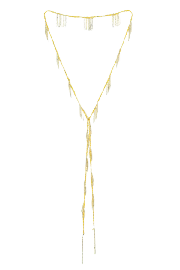 Marie Laure Chamorel No. 650 Fringe Lariat Necklace