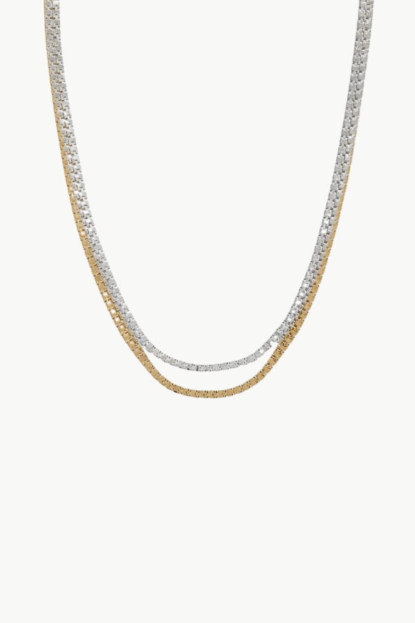 Jenny Bird Double Amalfi Chain Necklace - Two-Tone