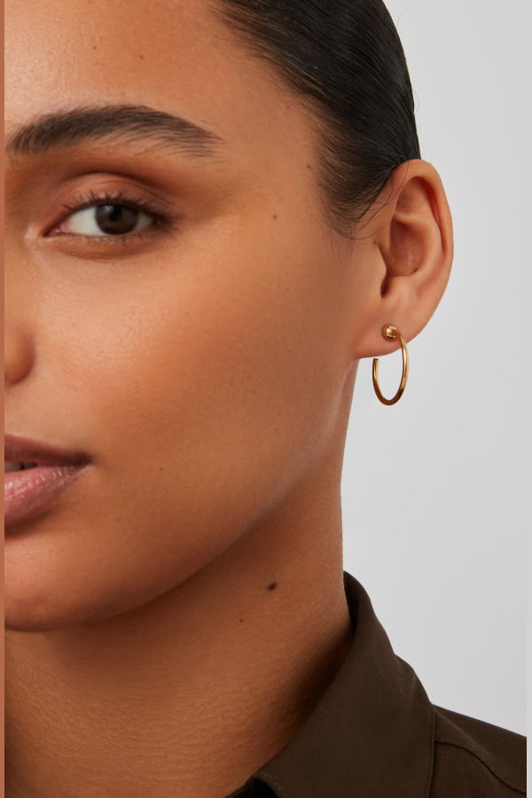 Jenny Bird Mini Icon Hoops Earrings - High Polish Gold