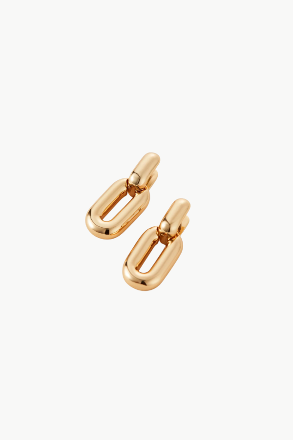 Jenny Bird Puffy Detachable Link Earrings - High Polish Gold