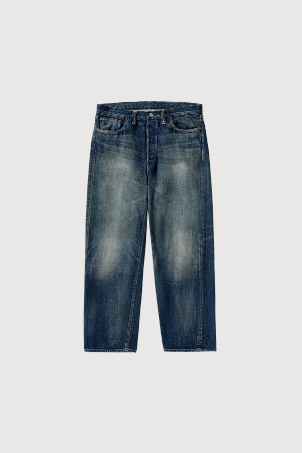 A.Presse Vintage Washed Straight Denim Pants - Indigo