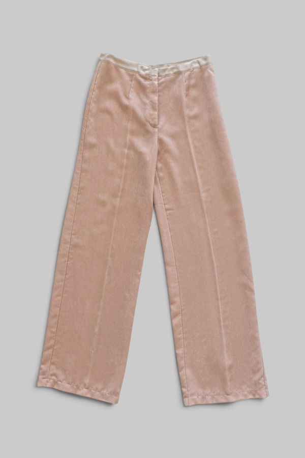 Forte Forte Fluid Ribbed Velvet High Waist Pants - Loto