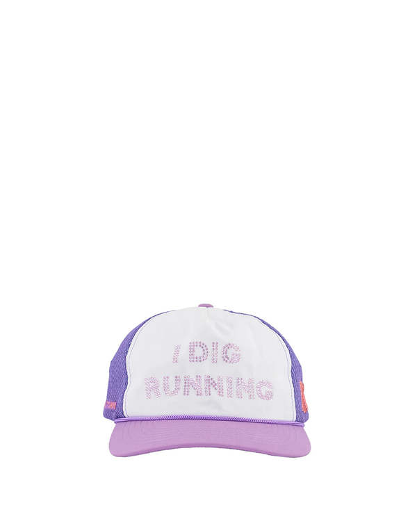ALEX ZONO I Dig Running Rhinestone Trucker Hat - Purple | Garmentory