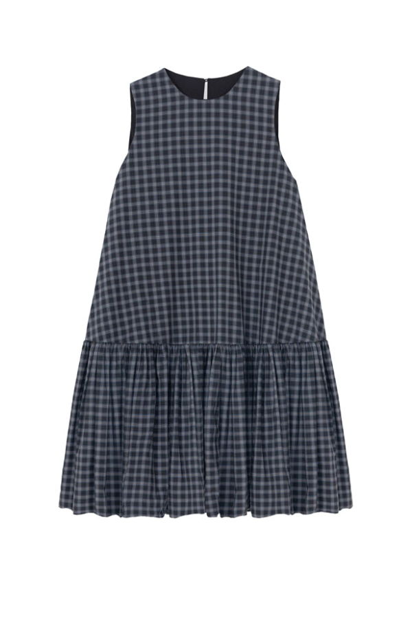 Cordera Checked Balloon Dress