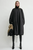 Totême Gathered Parachute Coat - Black - Thumbnail 1