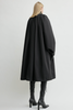 Totême Gathered Parachute Coat - Black - Thumbnail 4