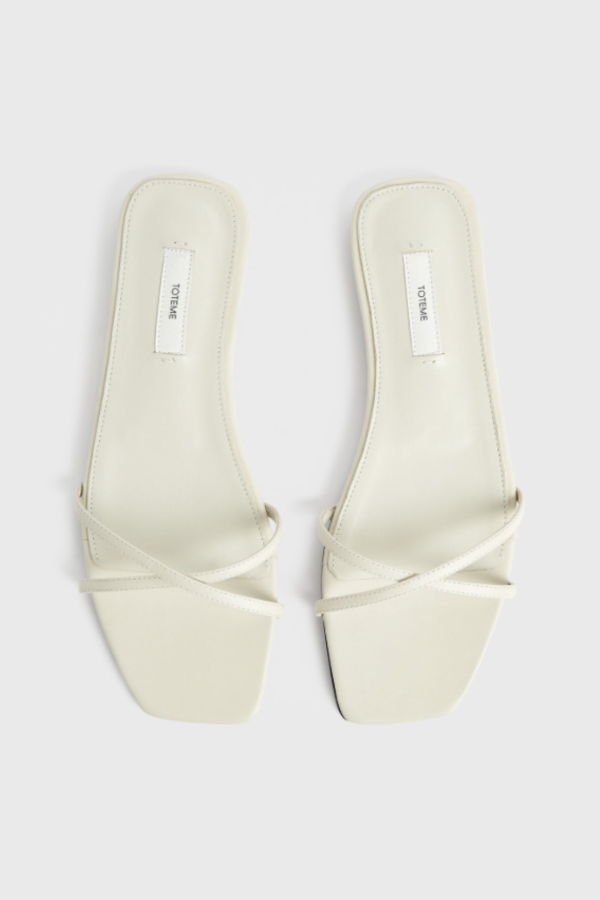 Totême Leather Crossover Slides