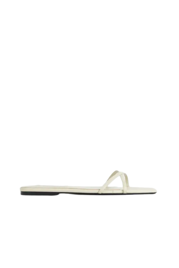 Totême Leather Crossover Slides