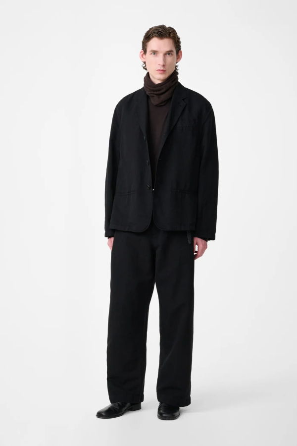 Studio Nicholson Minard Curved Leg Pant - Black