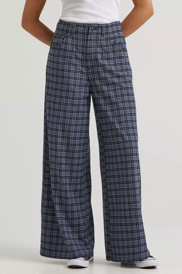 Lee Pleated Trouser - Strawberry Plaid