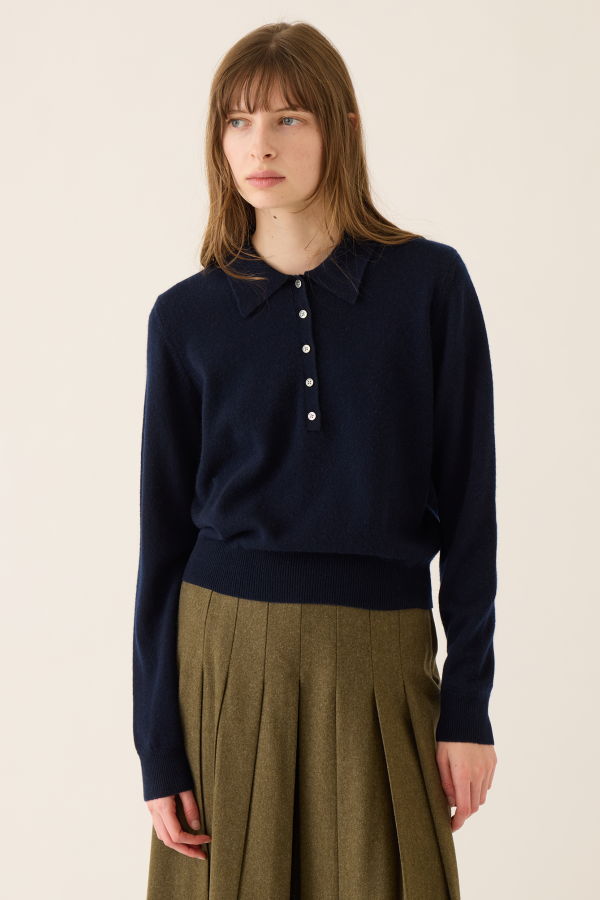 demylee Vera Cashmere Polo Sweater