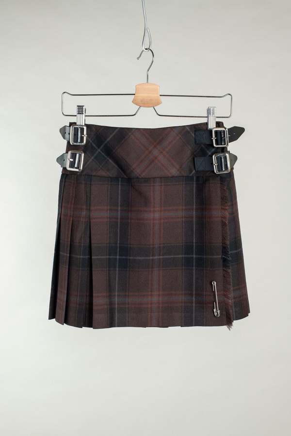 Le Kilt Micro Mini Kilt - Chocolate Brown Tartan