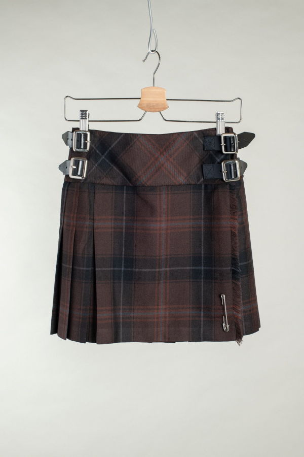 Le Kilt Micro Mini Kilt - Chocolate Brown Tartan