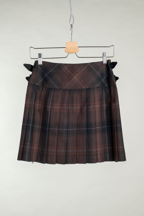 Le Kilt Micro Mini Kilt - Chocolate Brown Tartan
