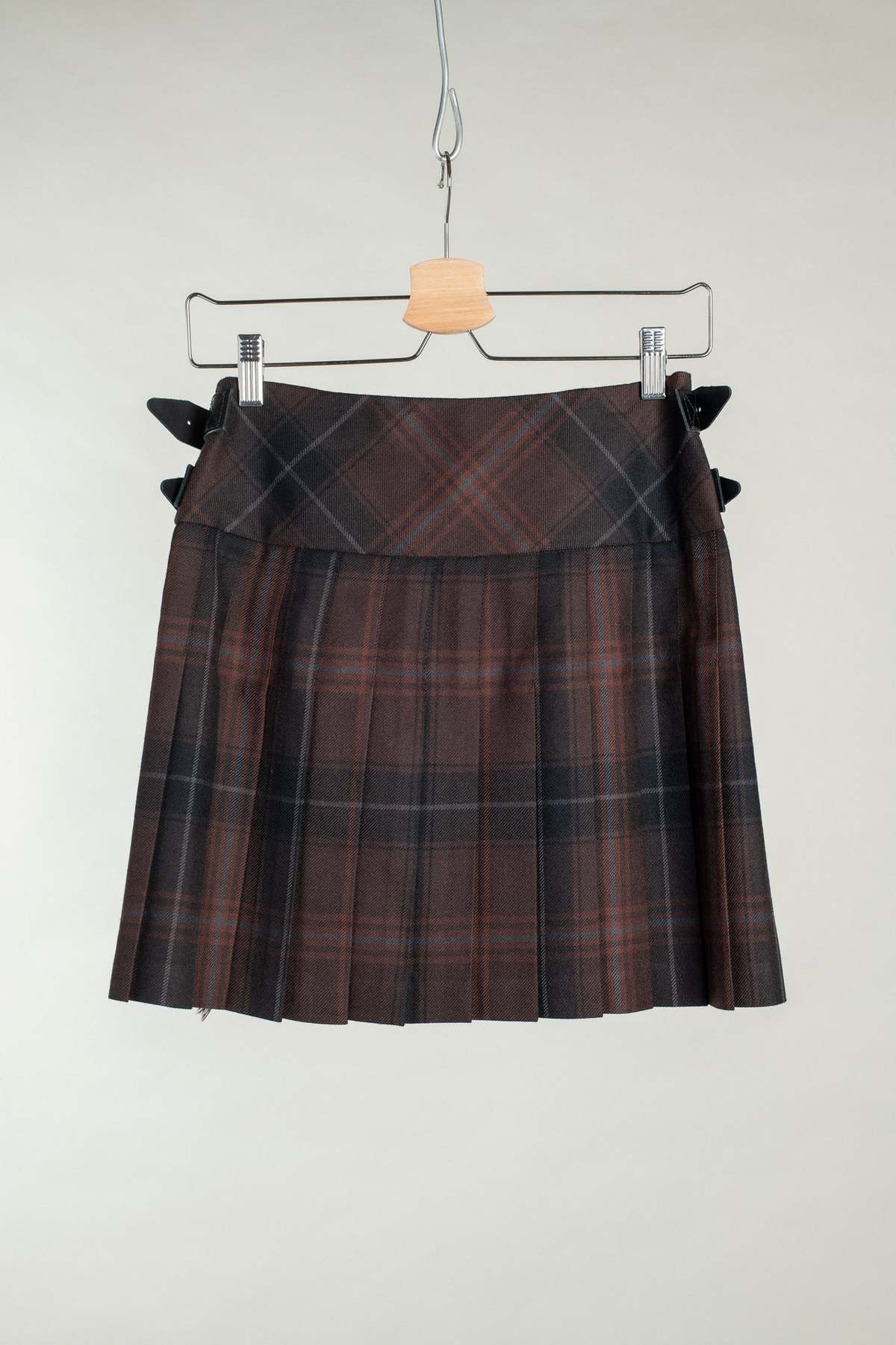 Le Kilt Micro Mini Kilt - Chocolate Brown Tartan - Image 2 of 5