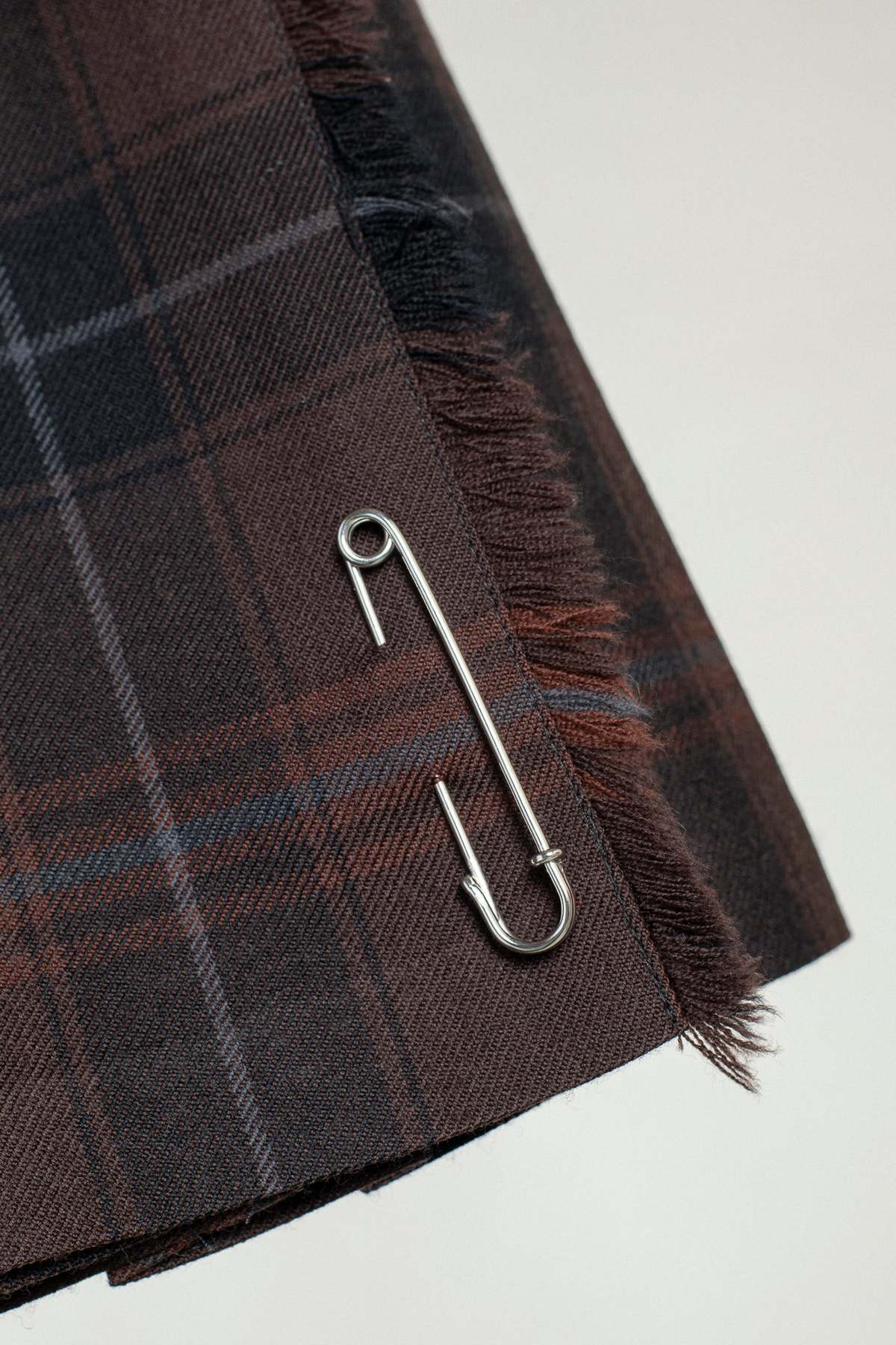 Le Kilt Micro Mini Kilt - Chocolate Brown Tartan - Image 4 of 5