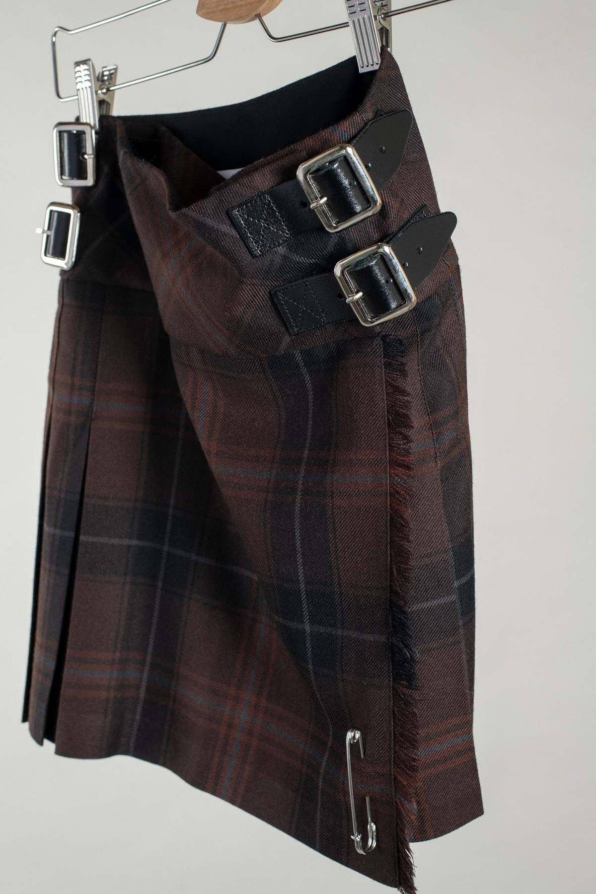 Le Kilt Micro Mini Kilt - Chocolate Brown Tartan - Image 5 of 5