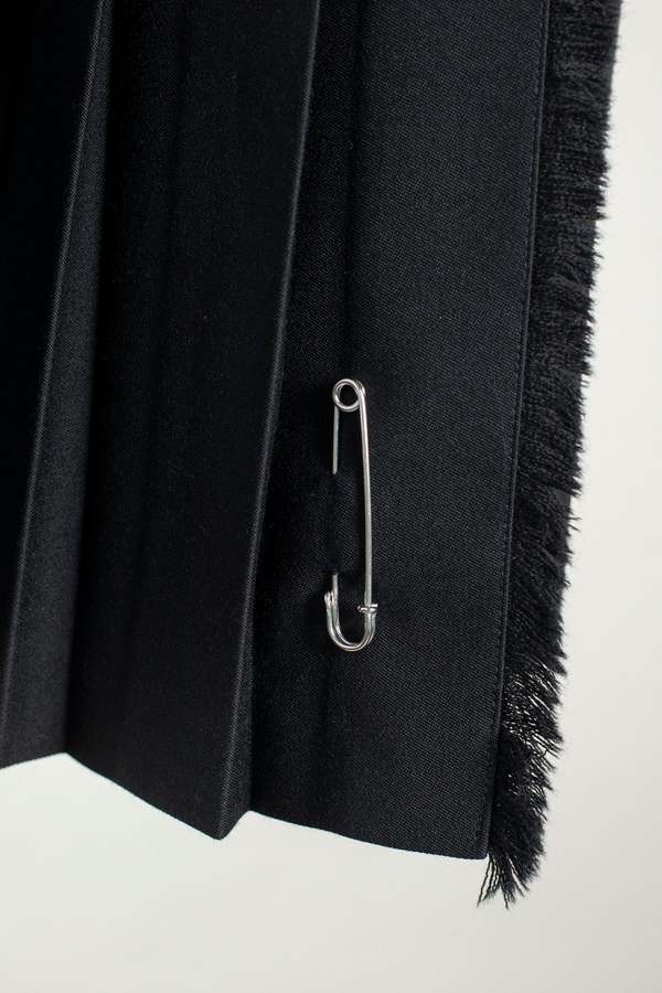 Le Kilt Midi Kilt Skirt - Black Oban