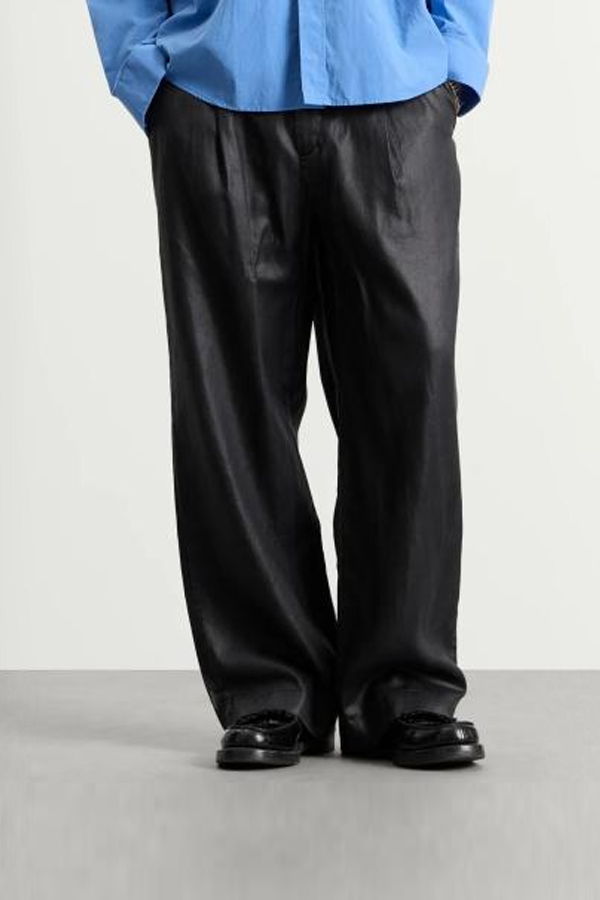 Our Legacy Straight Pants - Lacquer Black Mirror Tencel