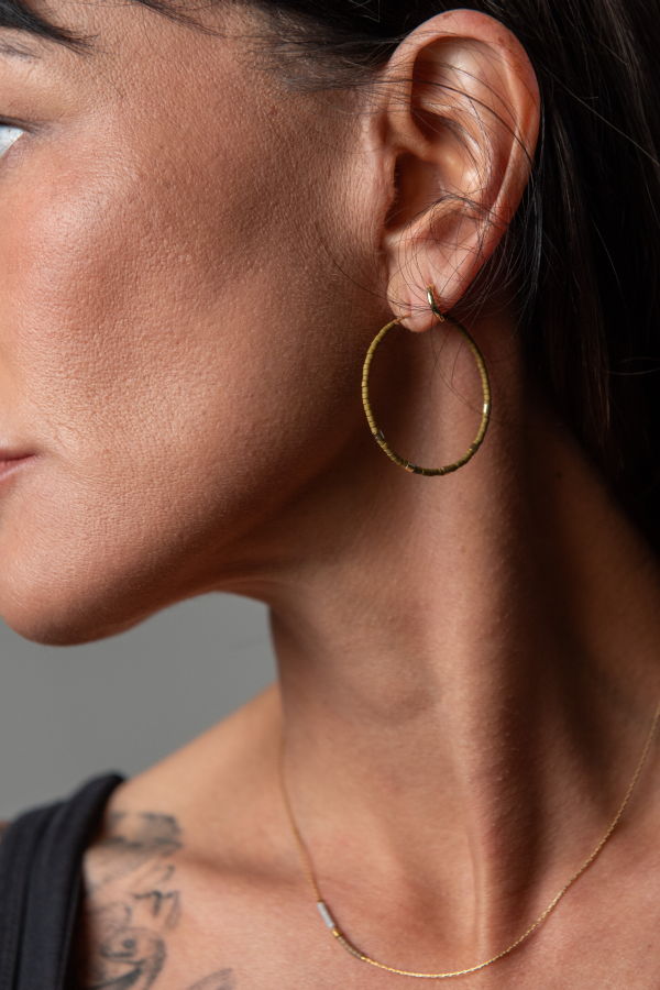 Ocean Breakup Minimalist Bold Bar Hoops