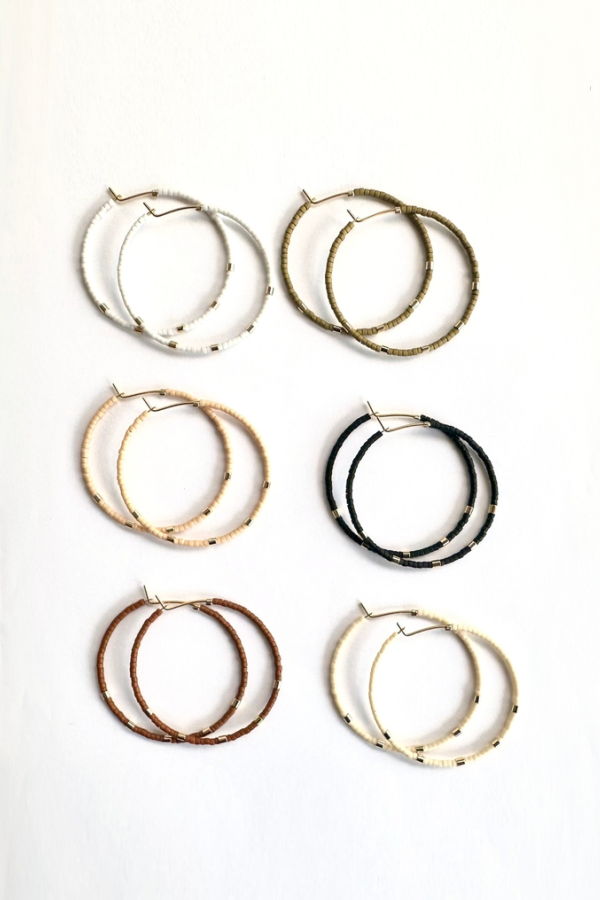 Ocean Breakup Minimalist Bold Bar Hoops