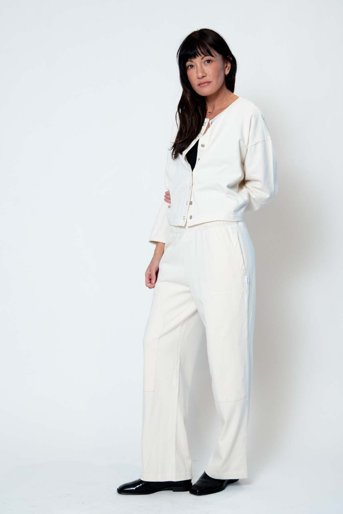 Le Bon Shoppe Soft Jersey Snap Cardigan - Image 2 of 13