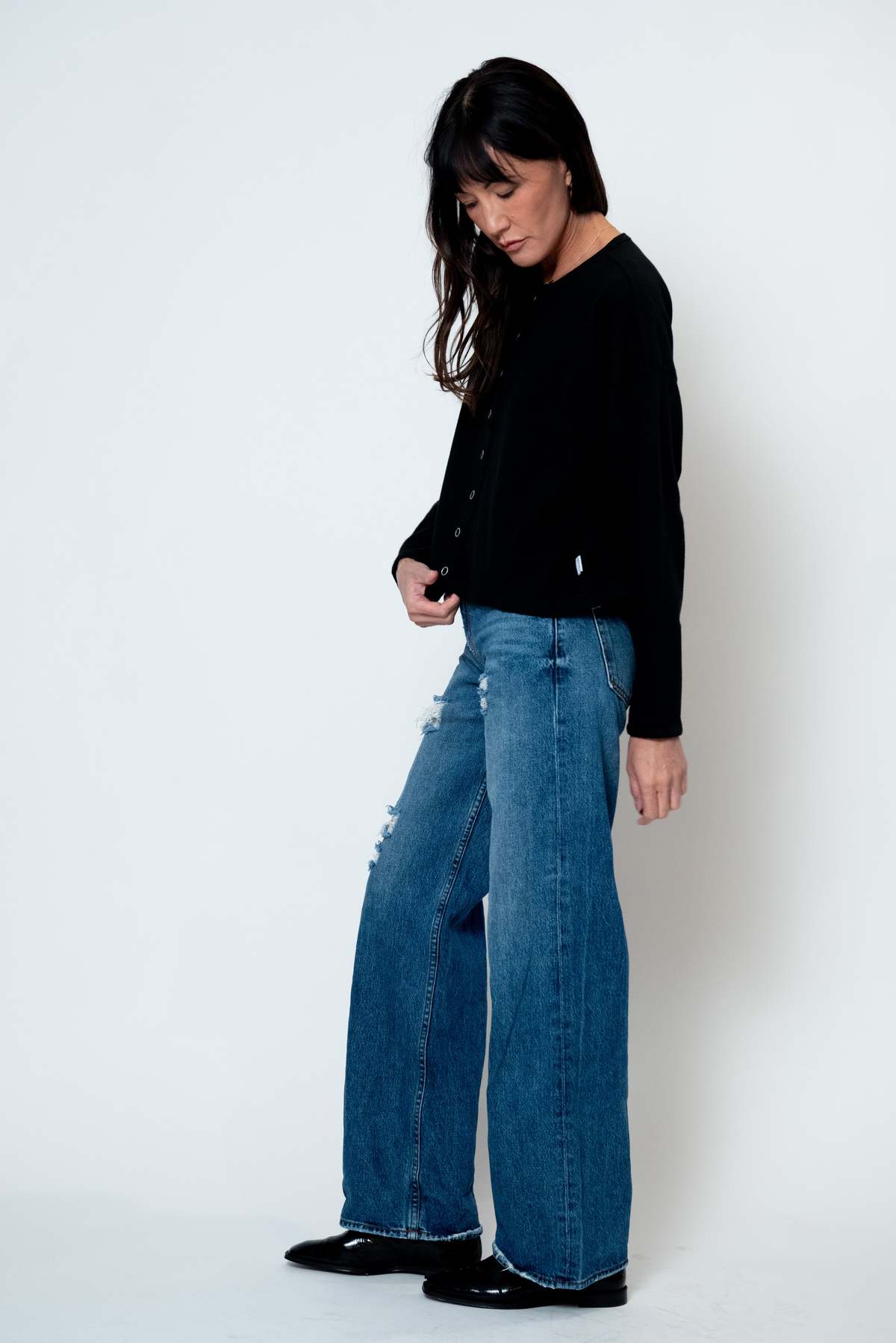 Le Bon Shoppe Soft Jersey Snap Cardigan - Image 5 of 13