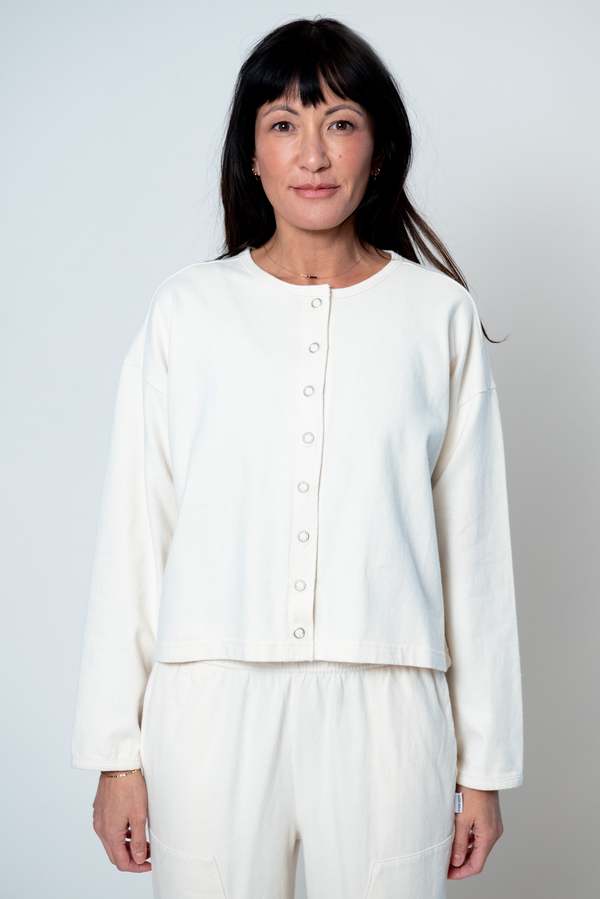 Le Bon Shoppe Soft Jersey Snap Cardigan