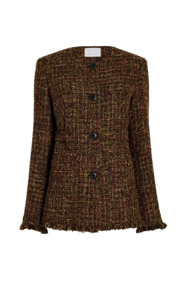Proenza Schouler Aurelia Jacket in Tweed - Henna Multi