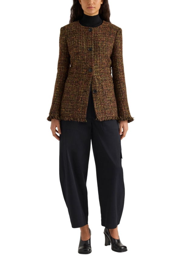 Proenza Schouler Aurelia Jacket in Tweed - Henna Multi