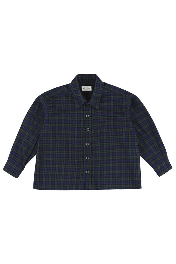 KIDS Morley Yver Shirt Polo Checks - Navy Blue
