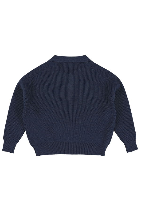 KIDS Morley Child Zietse Polo Sweater Azimuth - Navy Blue