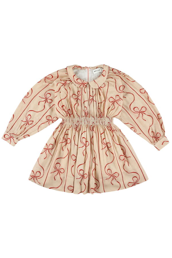 KIDS Morley Zola Bows Print Dress - Rose Pink