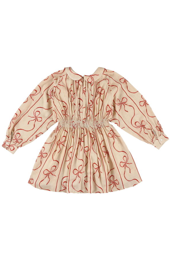 KIDS Morley Zola Bows Print Dress - Rose Pink