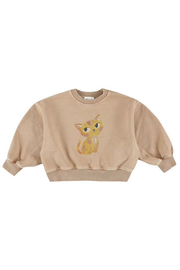 KIDS Morley Zyco Japcat Print Sweatshirt - Powder Beige