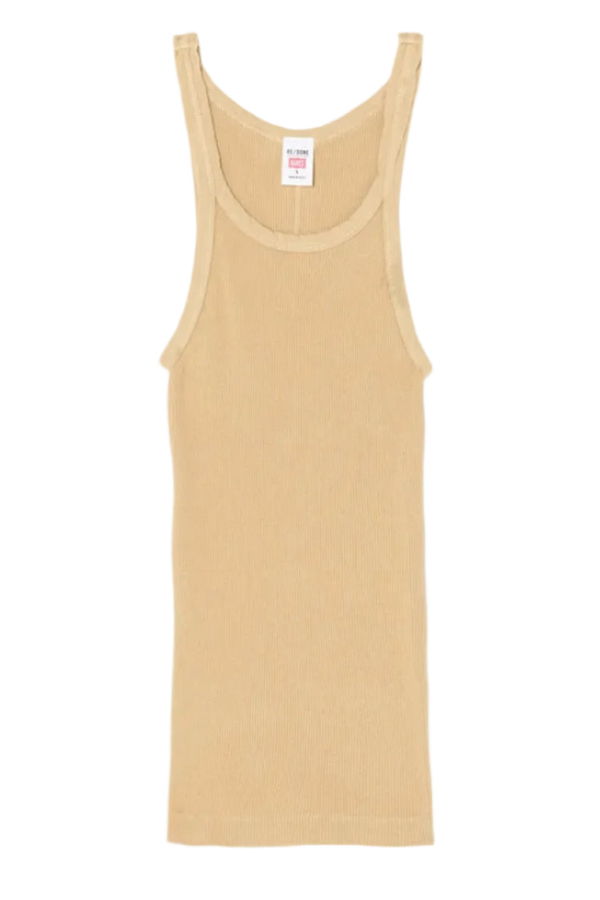 RE/DONE Hanes Ribbed Tank - Sand