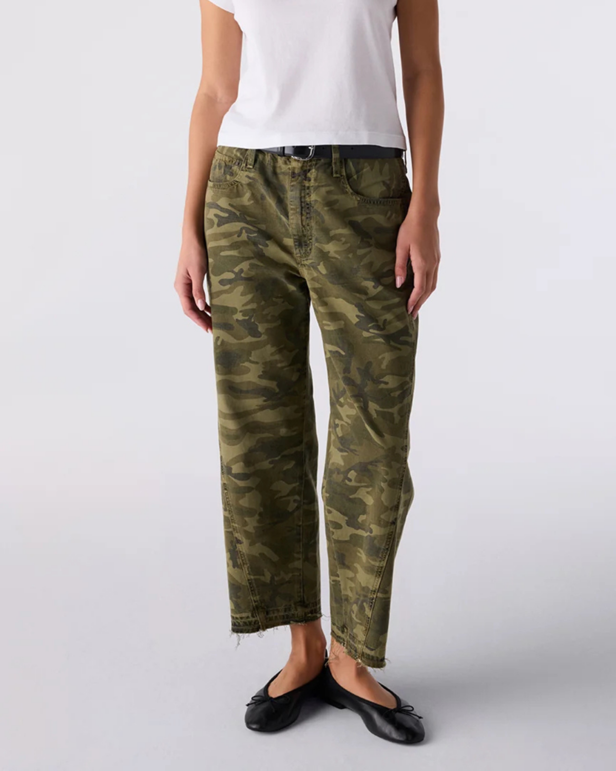 AMO Denim Maria Barrel Pant - Camo - Image 2 of 4