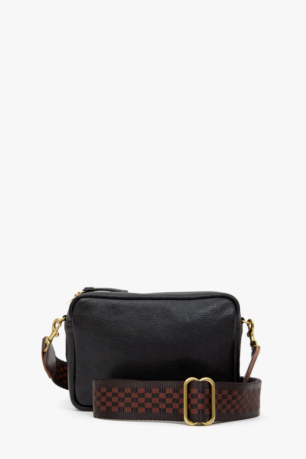Clare V. Adjustable Crossbody Strap - Chocolate Checkered