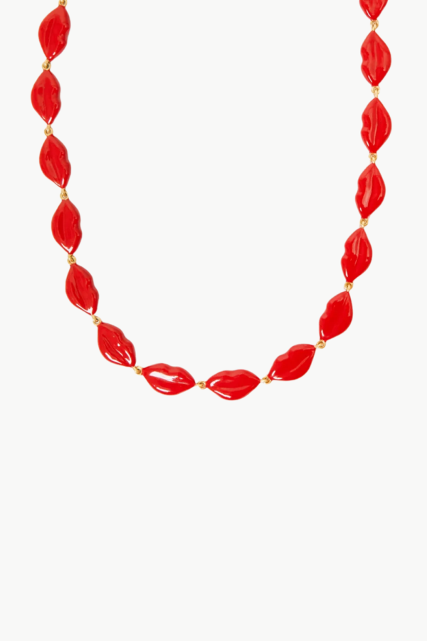 Clare V. Le Lips Necklace - Poppy