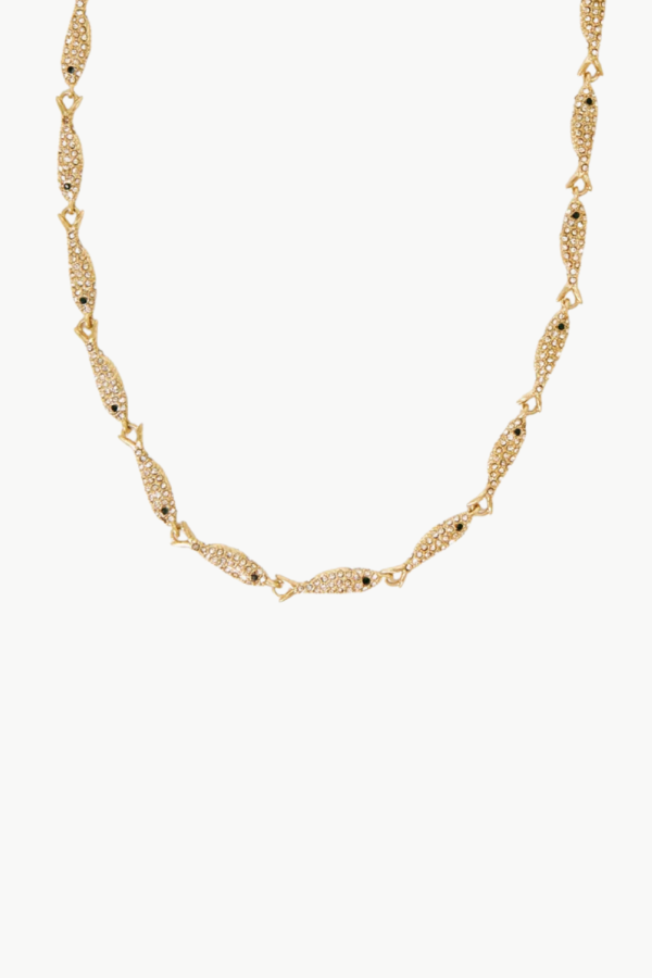 Clare V. Le Pav Sardine Necklace - Vintage Gold/Clear