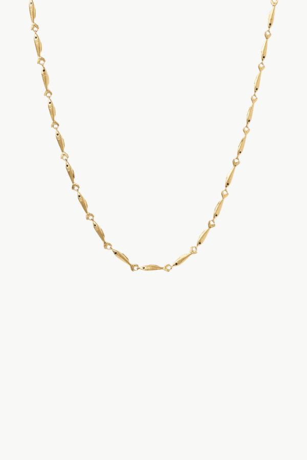 Clare V. Sardine Chain Necklace - Vintage Gold