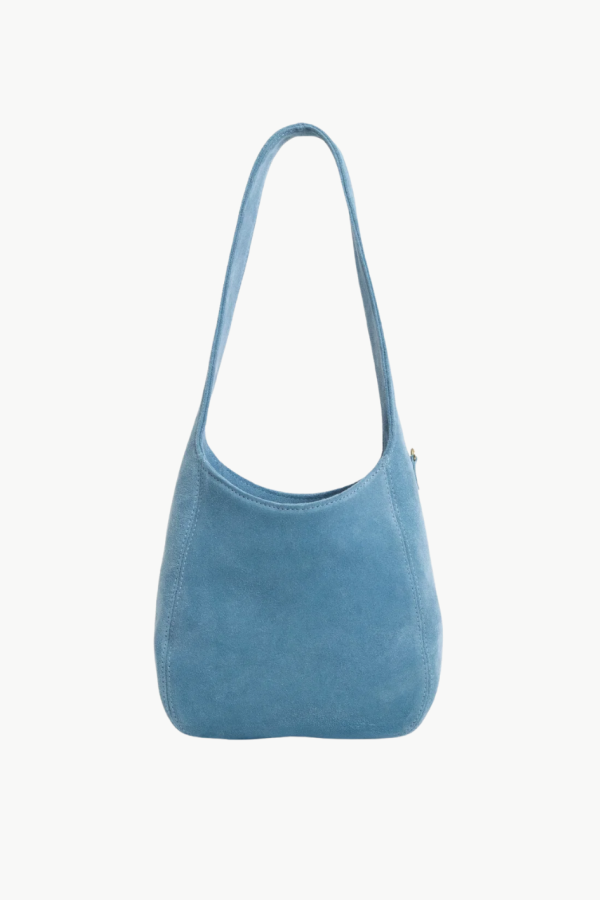 Clare V. Suede Petit Bando Bag Handbag - Desert Blue