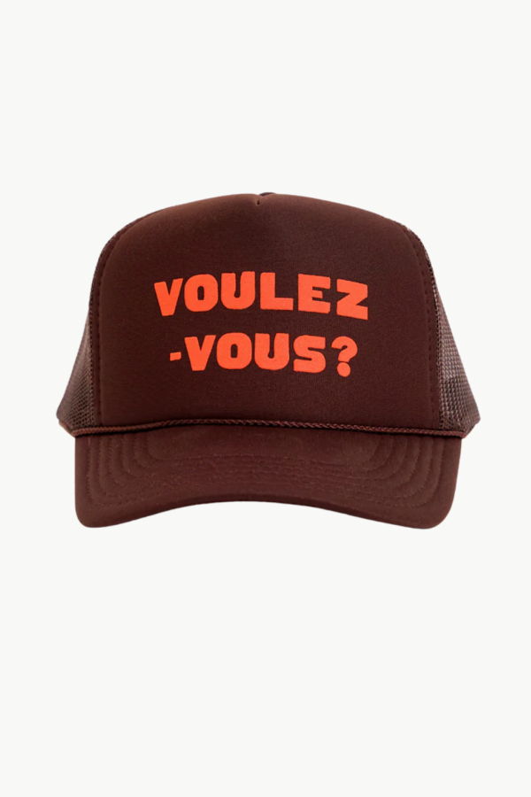 Clare V. Voulez-Vous Trucker Hat - Chocolate