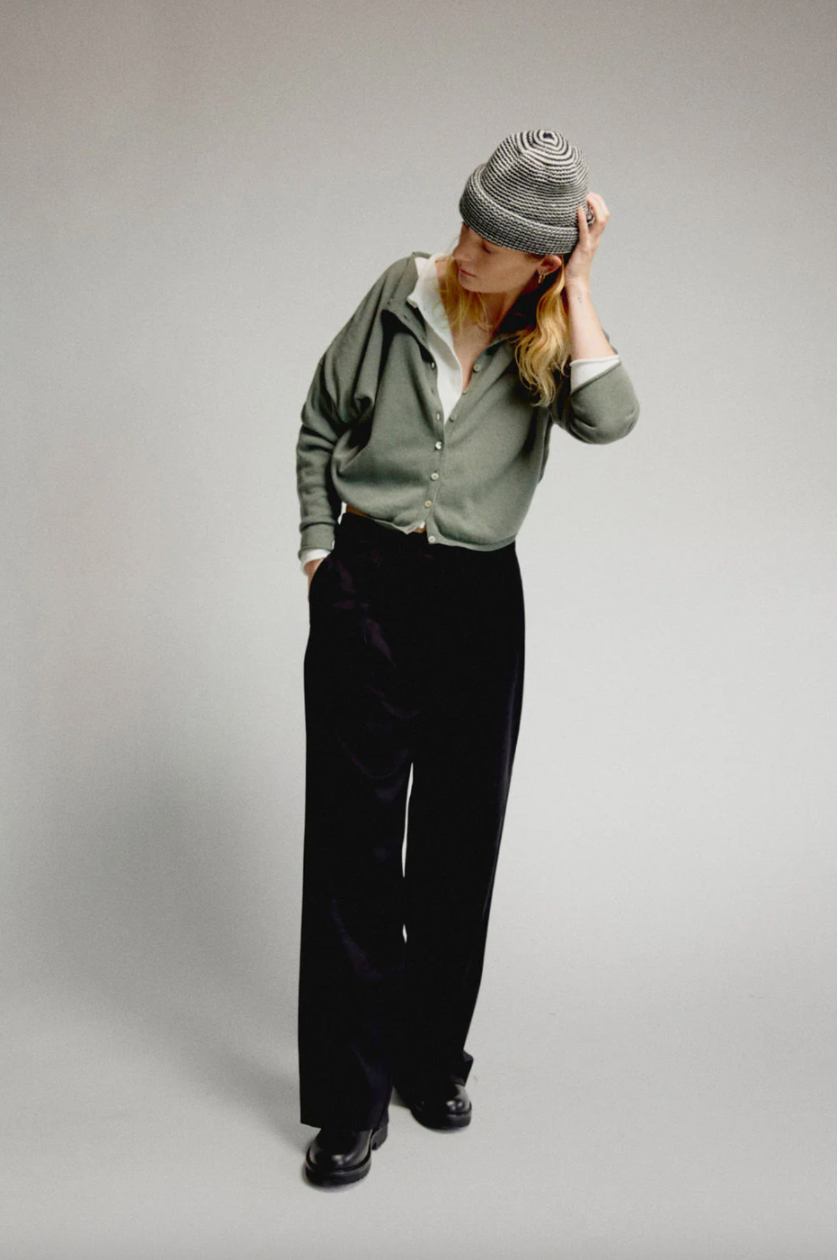 James Street Co. Light Peri Shrunken Cardigan - Image 1 of 7
