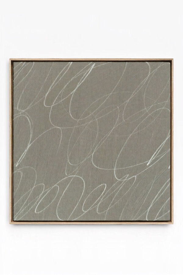 Art Collectiv Abstract Marks in Neutral Framed Canvas Wall Art
