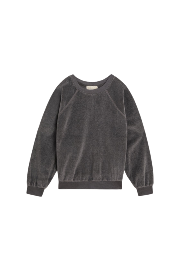Suzie Kondi Samos Sweatshirt in Velour - Charcoal Heather