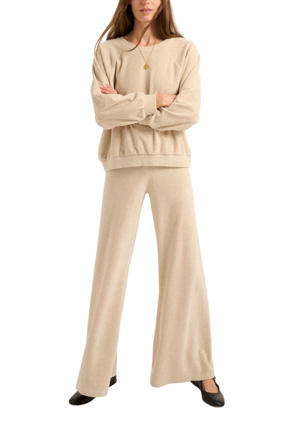 Suzie Kondi Zephyra Pants in Velour - Oatmeal Heather
